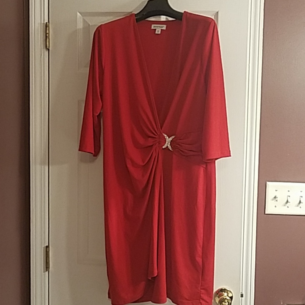 Avenue Red Wrap Dress